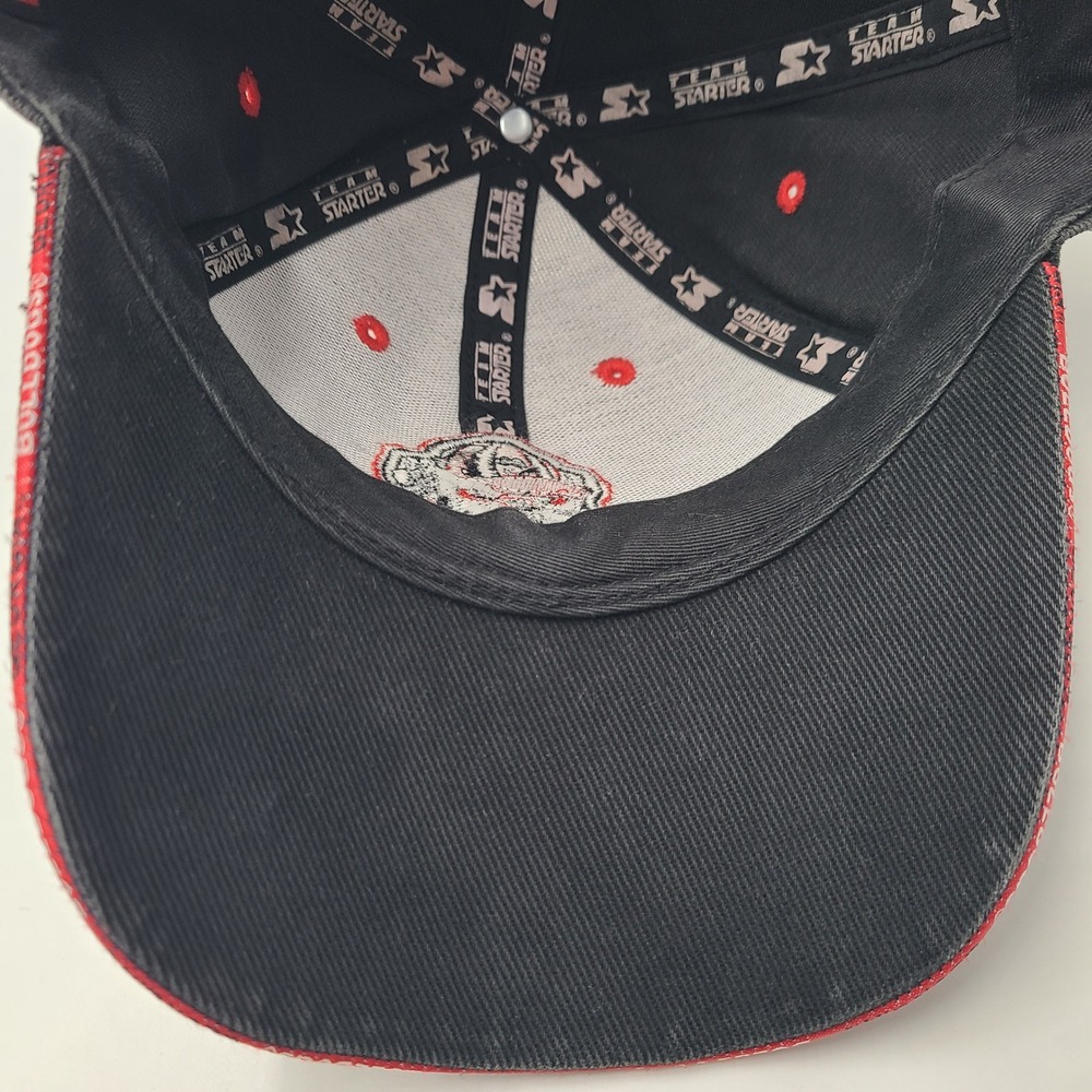 Vintage Georgia Bulldogs Hat Adjustable Starter Black Red NCAA University Men - Picture 10 of 11
